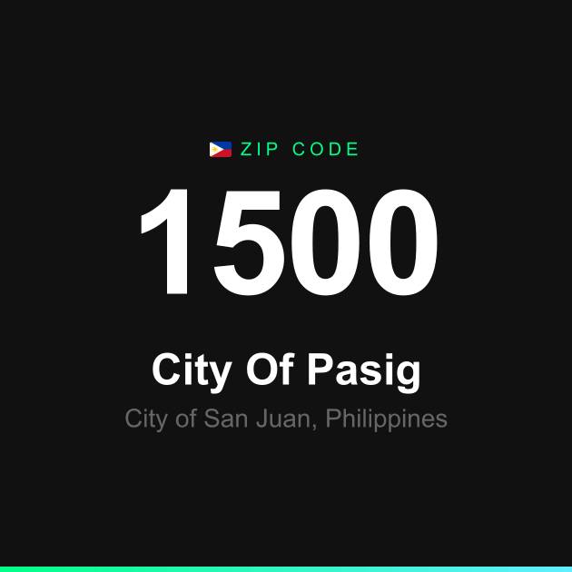 Shareable ZIP code 1500 card for City Of Pasig