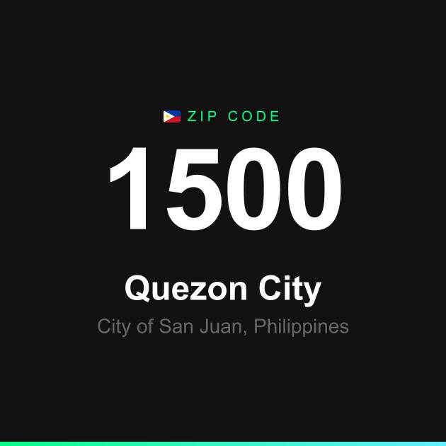 Shareable ZIP code 1500 card for Quezon City