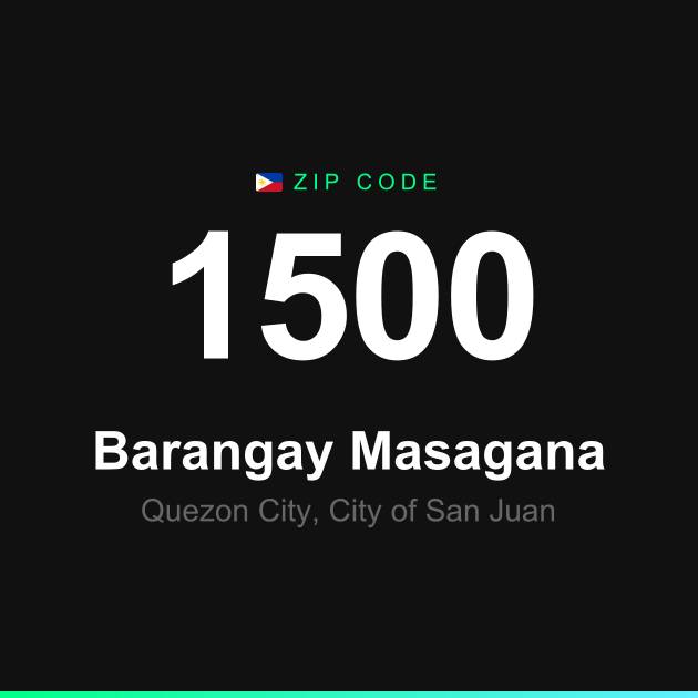 Shareable ZIP code 1500 card for Barangay Masagana