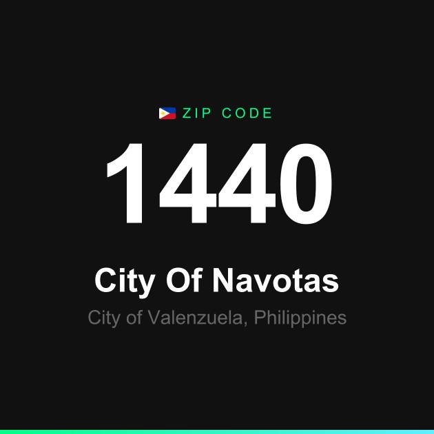 Shareable ZIP code 1440 card for City Of Navotas
