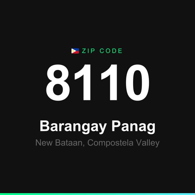 Shareable ZIP code 8110 card for Barangay Panag