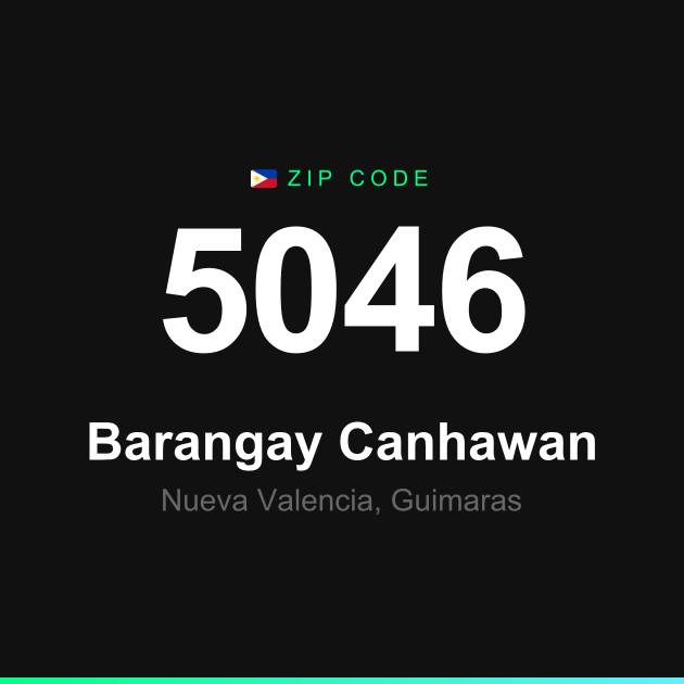 Shareable ZIP code 5046 card for Barangay Canhawan