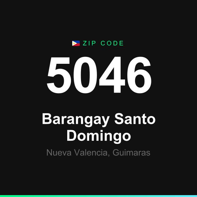 Shareable ZIP code 5046 card for Barangay Santo Domingo