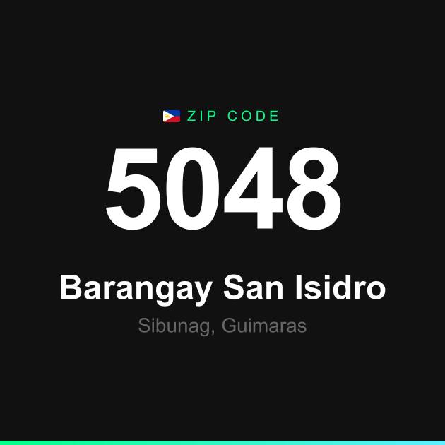 Shareable ZIP code 5048 card for Barangay San Isidro
