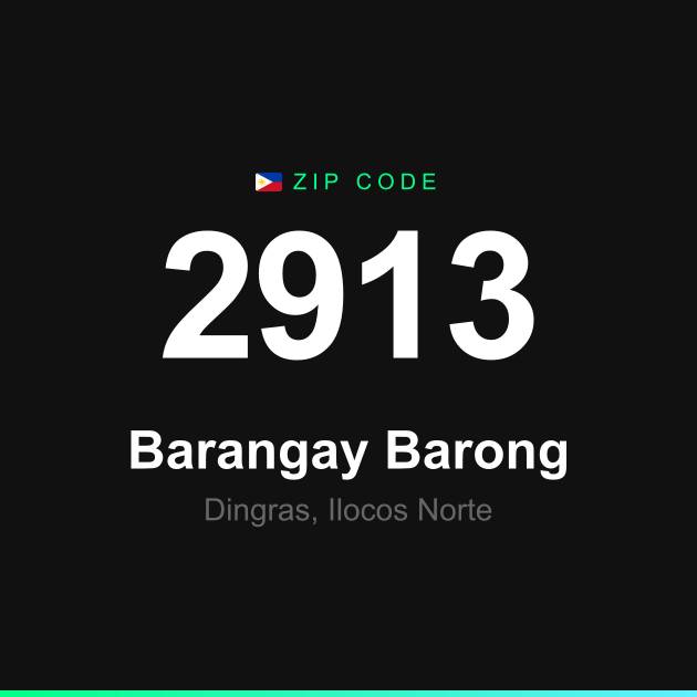 Shareable ZIP code 2913 card for Barangay Barong