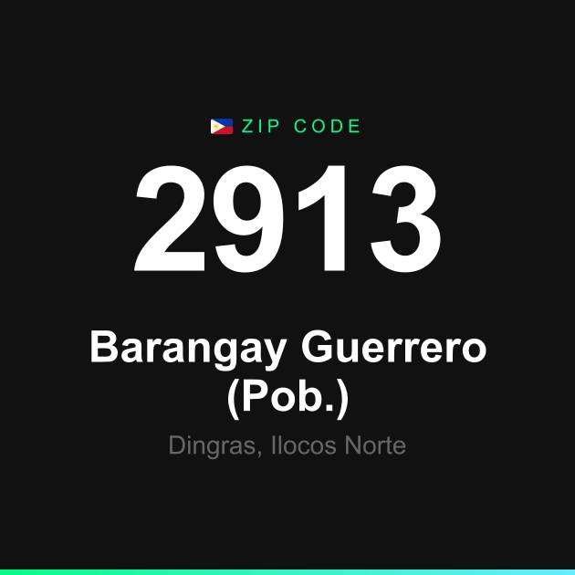 Shareable ZIP code 2913 card for Barangay Guerrero (Pob.)