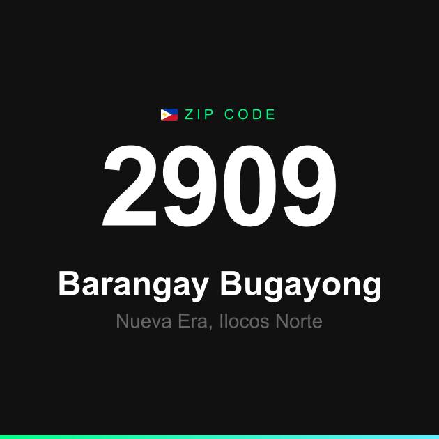 Shareable ZIP code 2909 card for Barangay Bugayong
