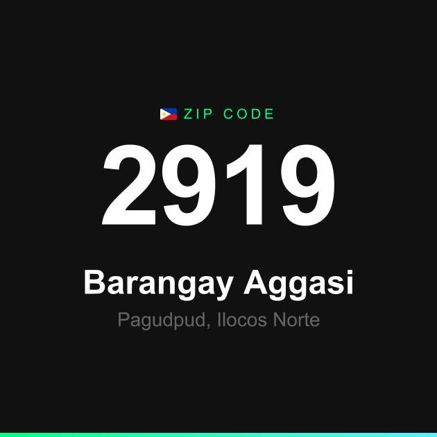 Shareable ZIP code 2919 card for Barangay Aggasi
