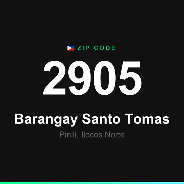 Shareable ZIP code 2905 card for Barangay Santo Tomas