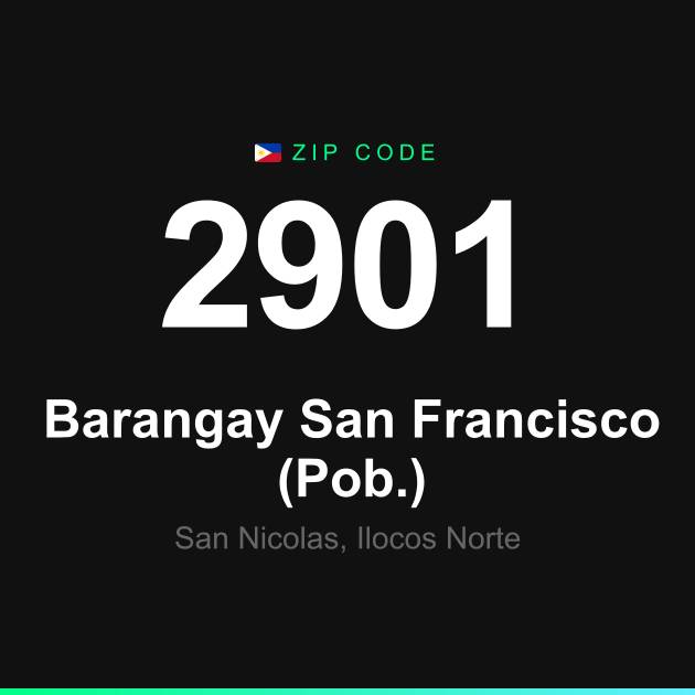 Shareable ZIP code 2901 card for Barangay San Francisco (Pob.)