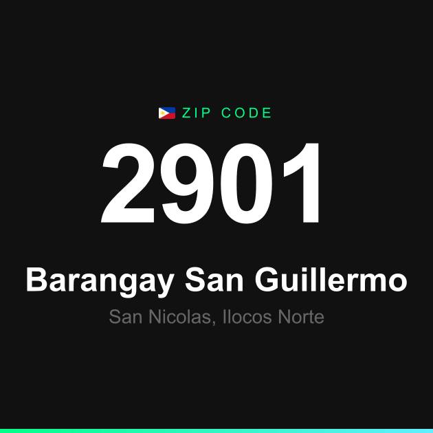 Shareable ZIP code 2901 card for Barangay San Guillermo