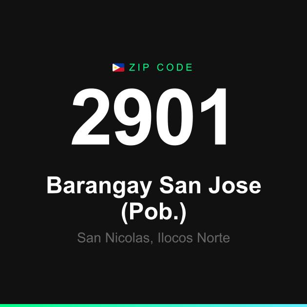 Shareable ZIP code 2901 card for Barangay San Jose (Pob.)