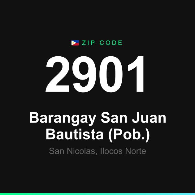 Shareable ZIP code 2901 card for Barangay San Juan Bautista (Pob.)