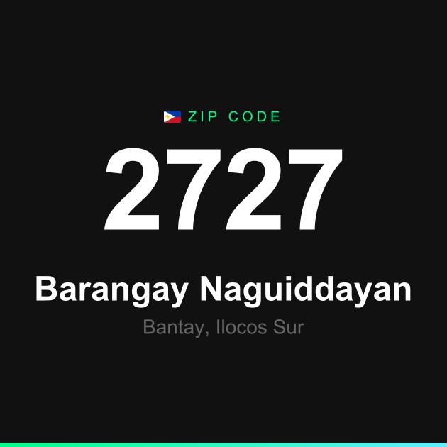 Shareable ZIP code 2727 card for Barangay Naguiddayan