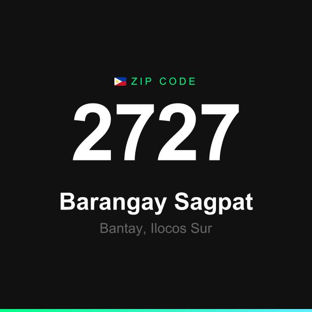 Shareable ZIP code 2727 card for Barangay Sagpat