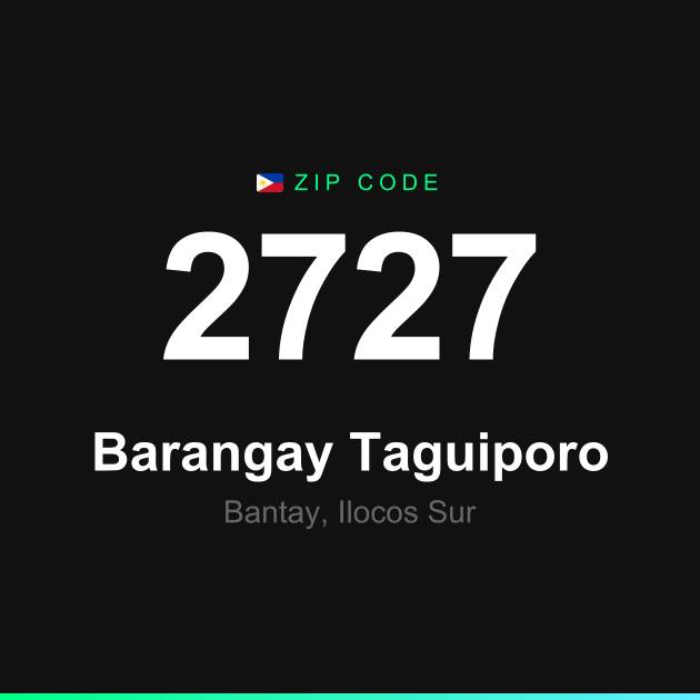 Shareable ZIP code 2727 card for Barangay Taguiporo
