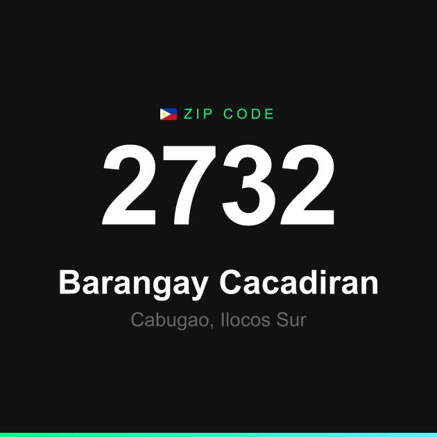 Shareable ZIP code 2732 card for Barangay Cacadiran