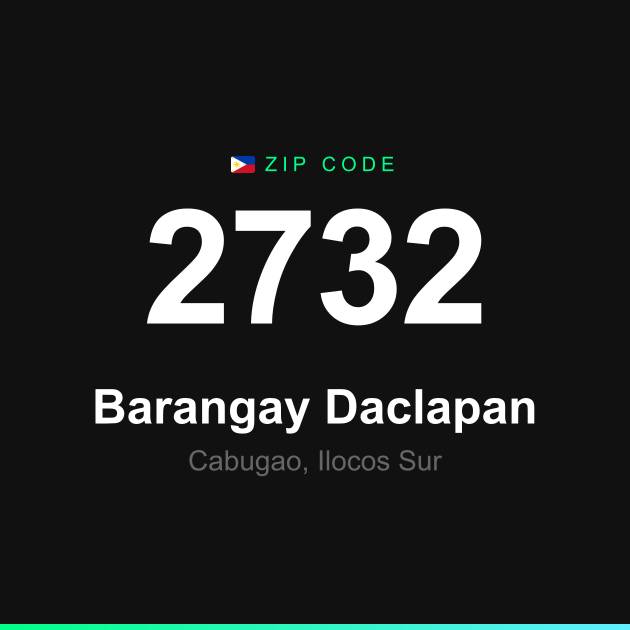 Shareable ZIP code 2732 card for Barangay Daclapan