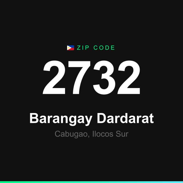 Shareable ZIP code 2732 card for Barangay Dardarat