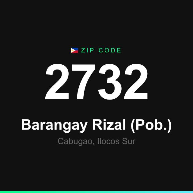 Shareable ZIP code 2732 card for Barangay Rizal (Pob.)