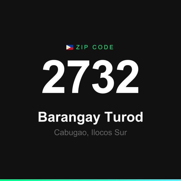 Shareable ZIP code 2732 card for Barangay Turod