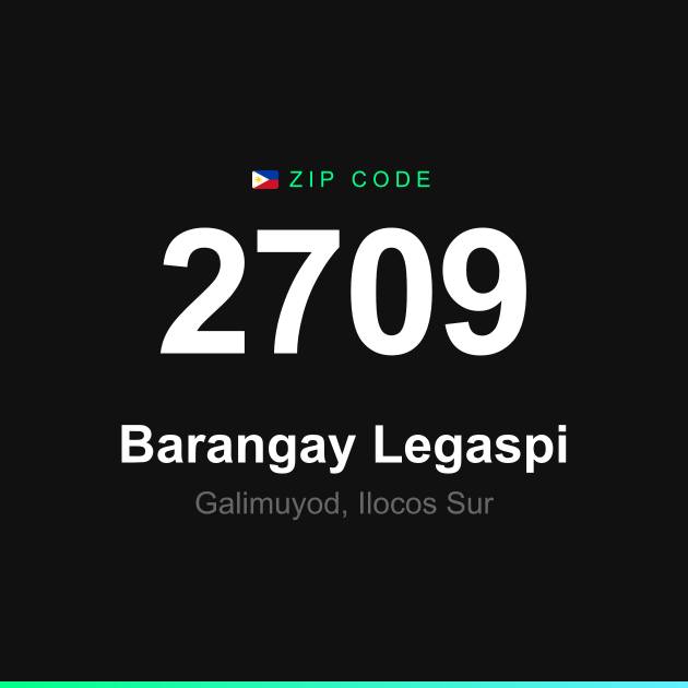 Shareable ZIP code 2709 card for Barangay Legaspi