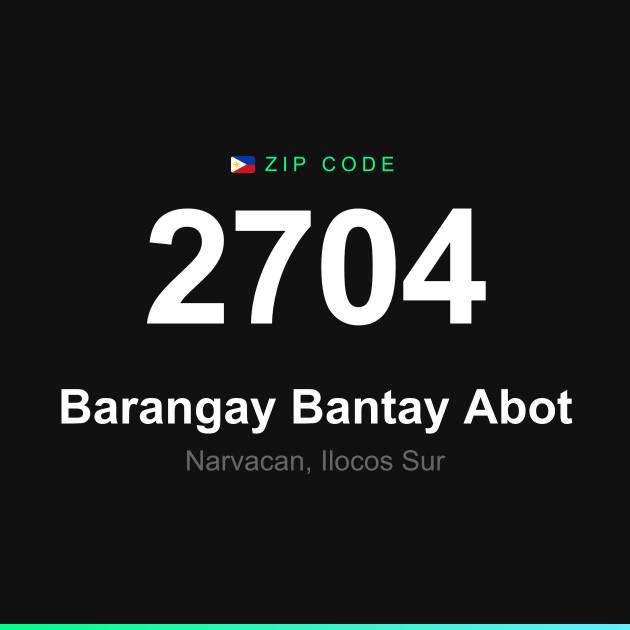 Shareable ZIP code 2704 card for Barangay Bantay Abot