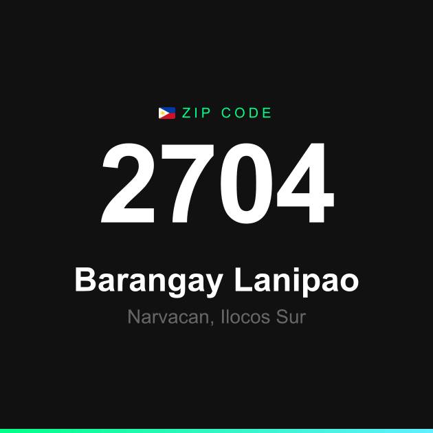 Shareable ZIP code 2704 card for Barangay Lanipao