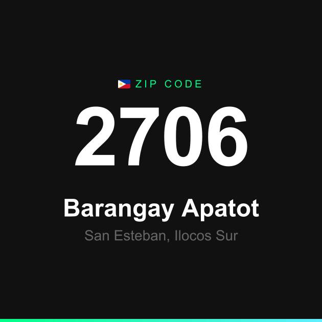 Shareable ZIP code 2706 card for Barangay Apatot