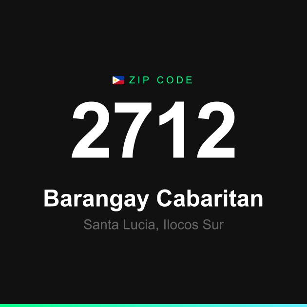 Shareable ZIP code 2712 card for Barangay Cabaritan