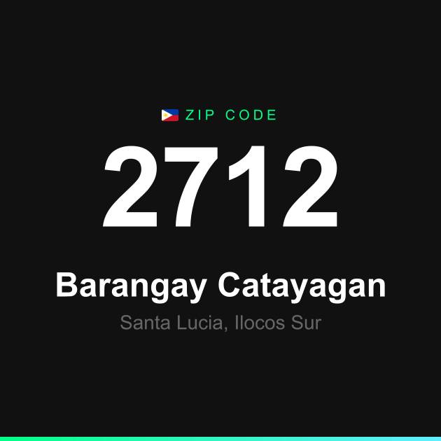 Shareable ZIP code 2712 card for Barangay Catayagan