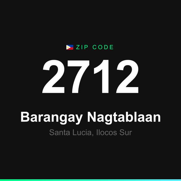 Shareable ZIP code 2712 card for Barangay Nagtablaan