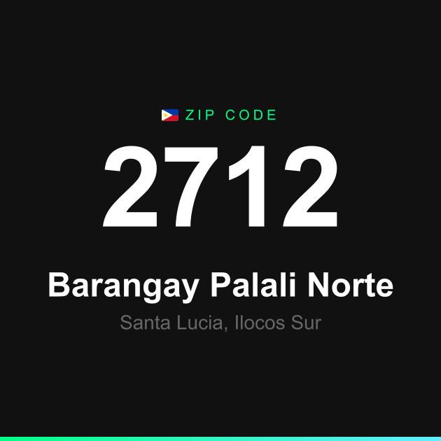 Shareable ZIP code 2712 card for Barangay Palali Norte