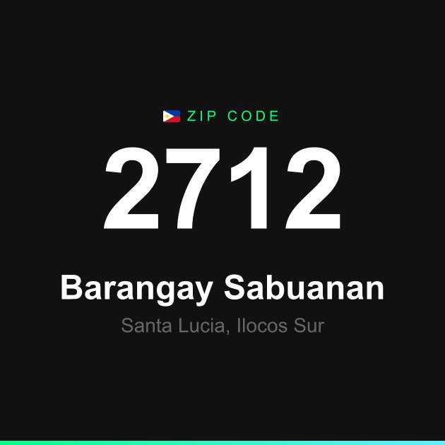 Shareable ZIP code 2712 card for Barangay Sabuanan