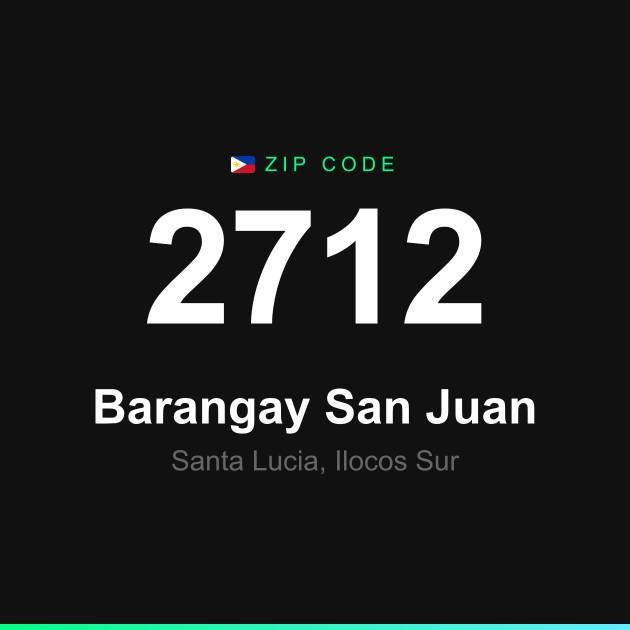 Shareable ZIP code 2712 card for Barangay San Juan