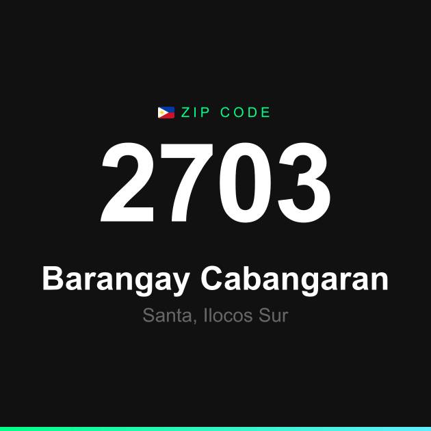 Shareable ZIP code 2703 card for Barangay Cabangaran