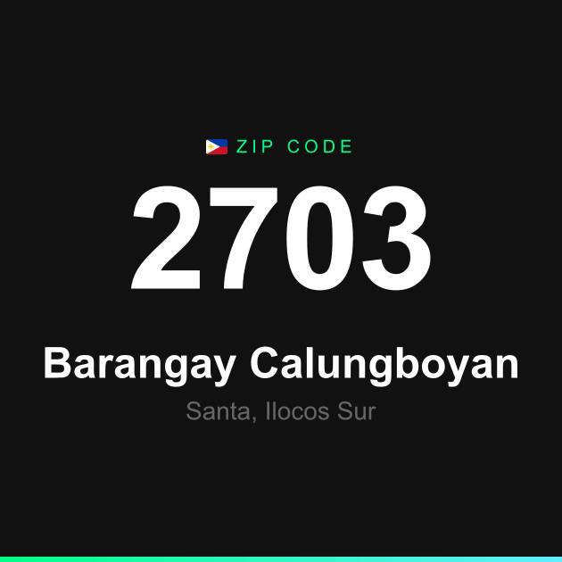 Shareable ZIP code 2703 card for Barangay Calungboyan