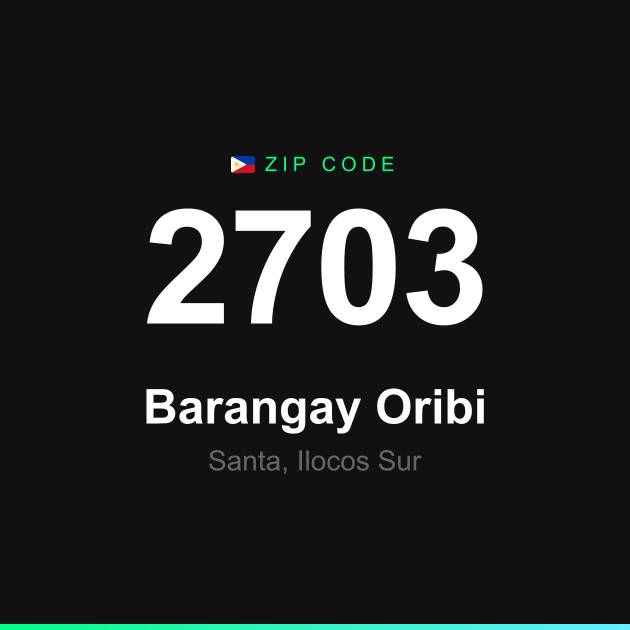Shareable ZIP code 2703 card for Barangay Oribi