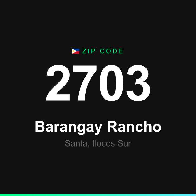 Shareable ZIP code 2703 card for Barangay Rancho