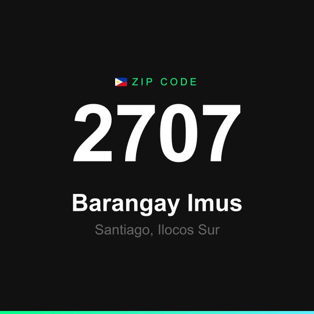 Shareable ZIP code 2707 card for Barangay Imus
