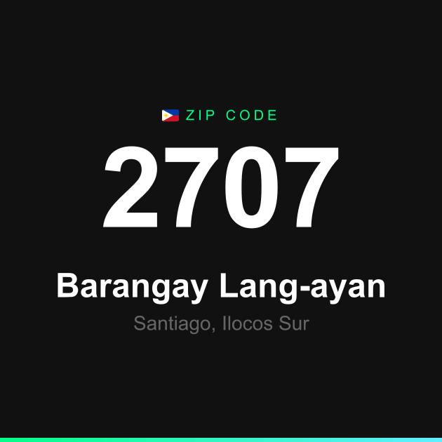 Shareable ZIP code 2707 card for Barangay Lang-ayan