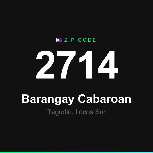 Shareable ZIP code 2714 card for Barangay Cabaroan