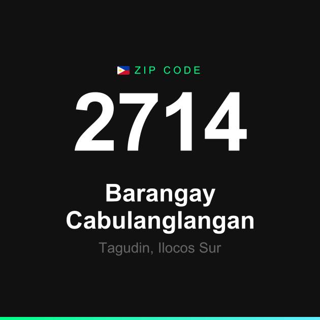 Shareable ZIP code 2714 card for Barangay Cabulanglangan