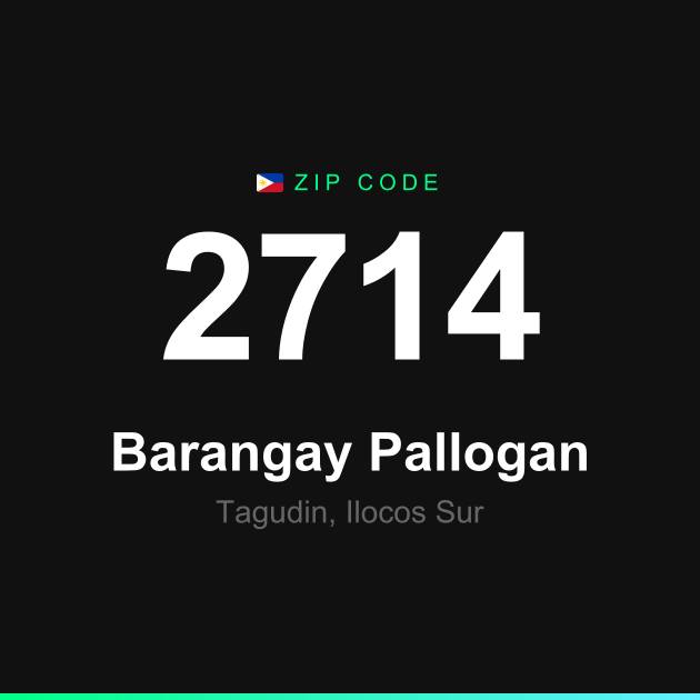 Shareable ZIP code 2714 card for Barangay Pallogan
