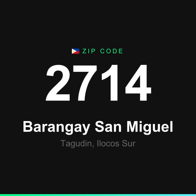 Shareable ZIP code 2714 card for Barangay San Miguel