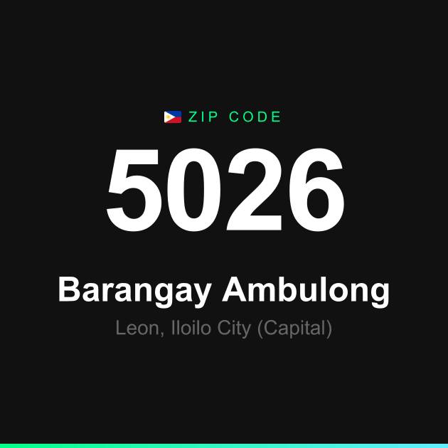 Shareable ZIP code 5026 card for Barangay Ambulong