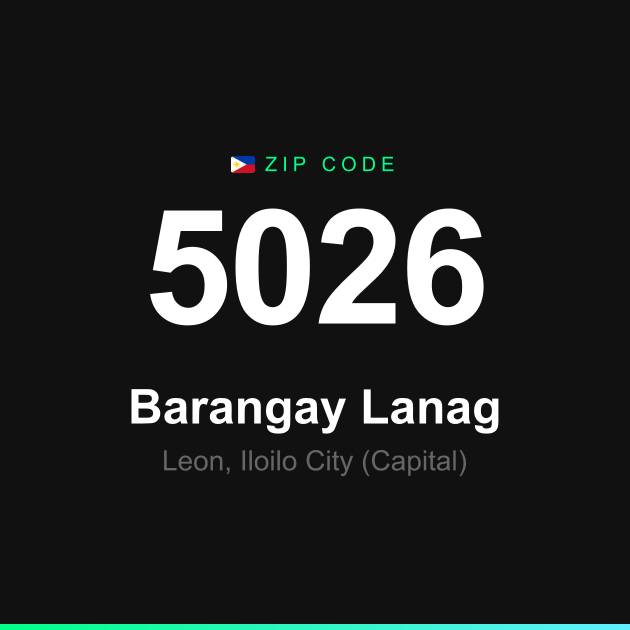 Shareable ZIP code 5026 card for Barangay Lanag
