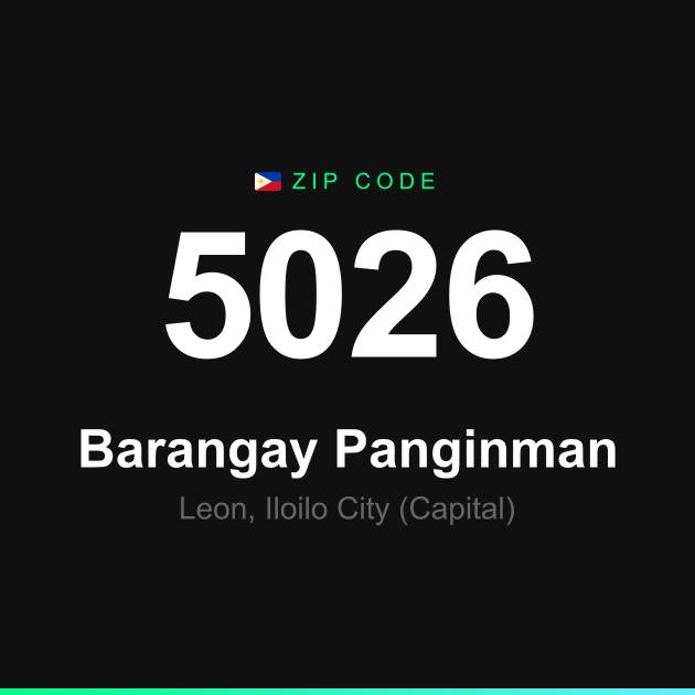 Shareable ZIP code 5026 card for Barangay Panginman