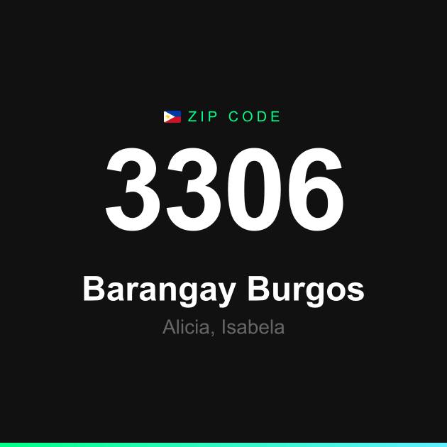 Shareable ZIP code 3306 card for Barangay Burgos