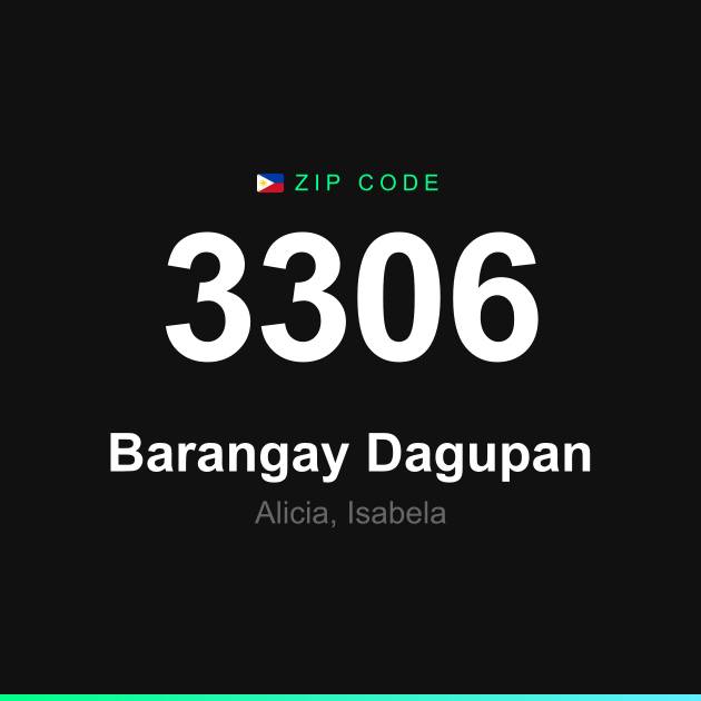 Shareable ZIP code 3306 card for Barangay Dagupan
